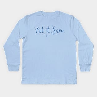 Let it Snow Dark Print Kids Long Sleeve T-Shirt